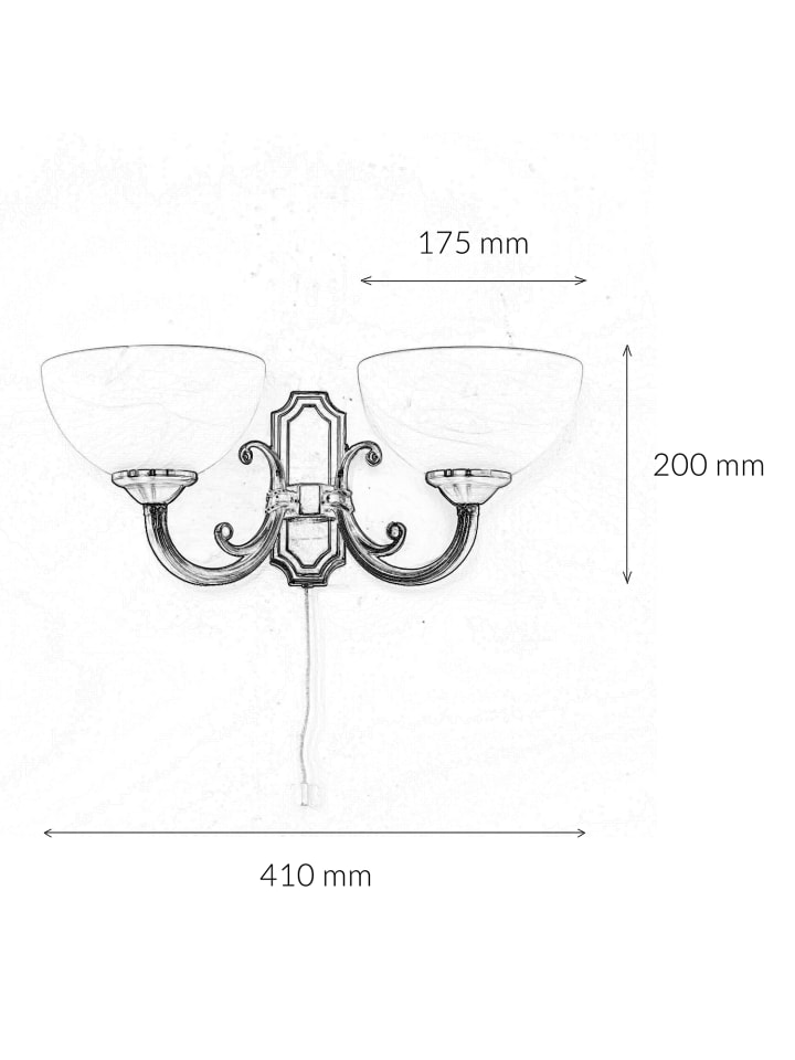 Licht-Erlebnisse Wandlampe in Bronze Weiß günstig kaufen onesize