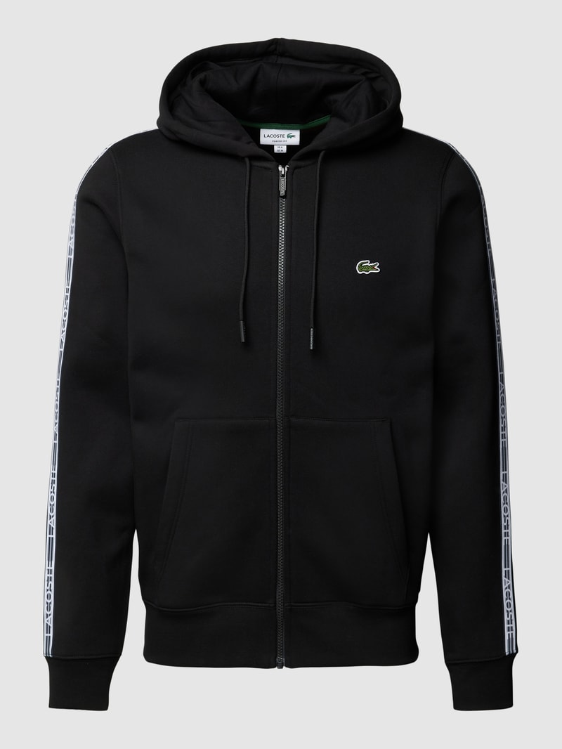 Sweatjacke mit Kapuze in schwarz