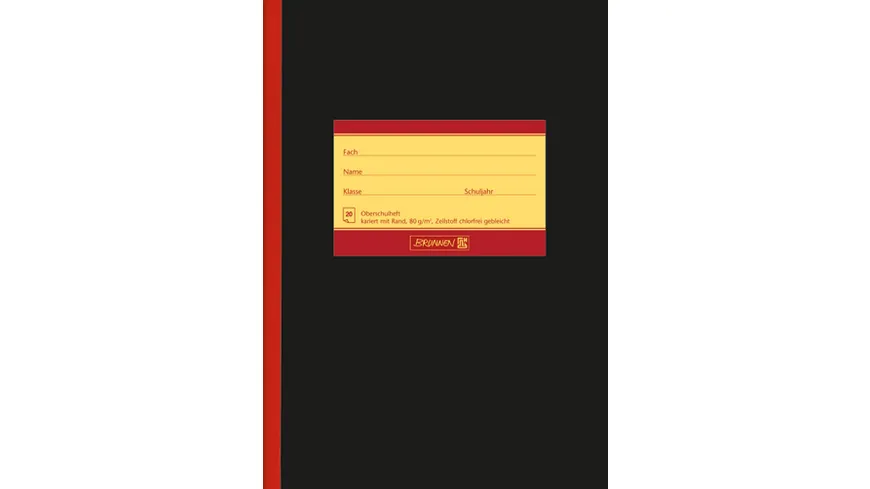 Oberschulheft schwarz A5 Lineatur 10