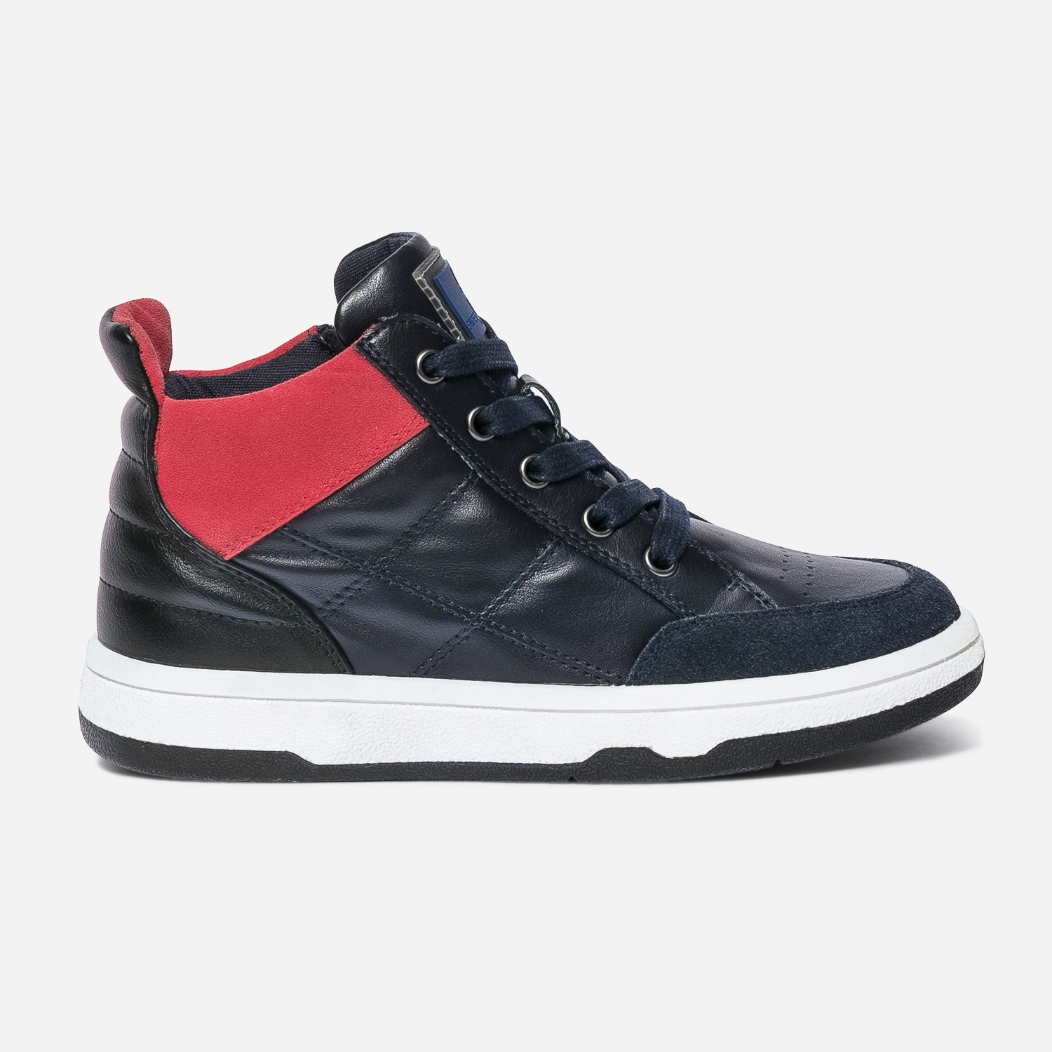 Basket BUGGY bleu marine et rouge
