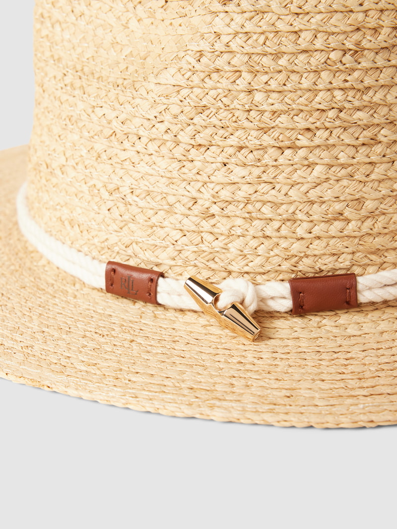 Fedora im Flechtdesign Modell 'RAFFI' in beige