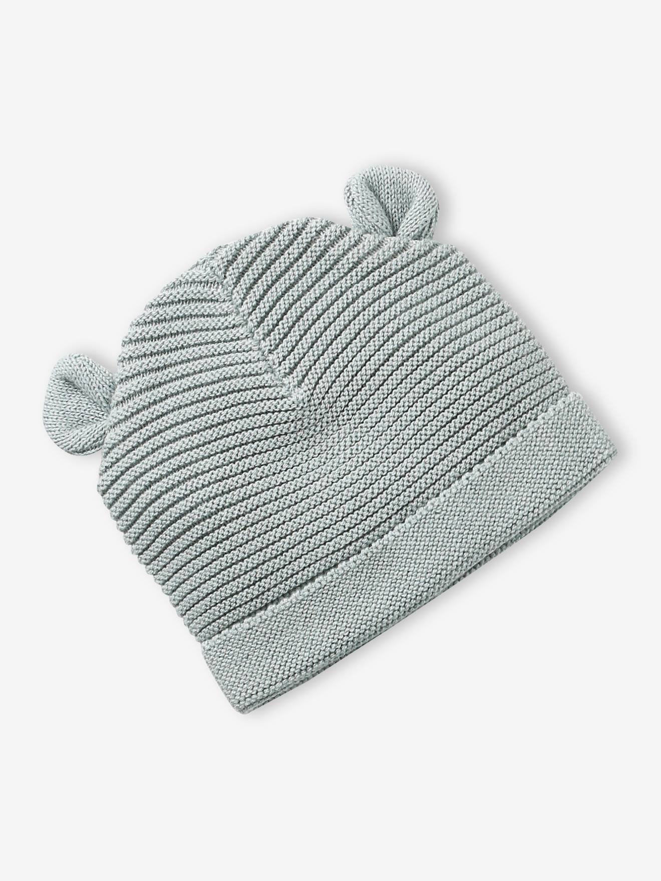 Vertbaudet Baby-Set: Mütze, Fäustlinge & Schühchen im Geschenkbeutel Oeko Tex - marine