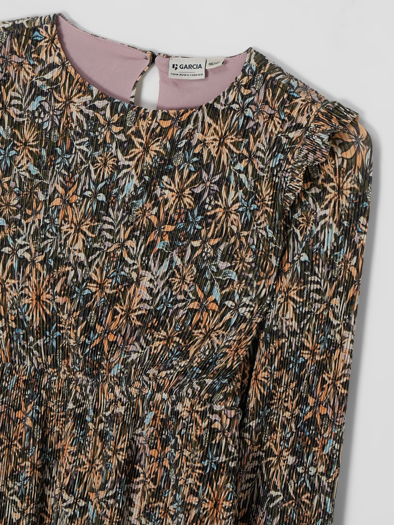 Kleid aus Krepp in dunkelgrau