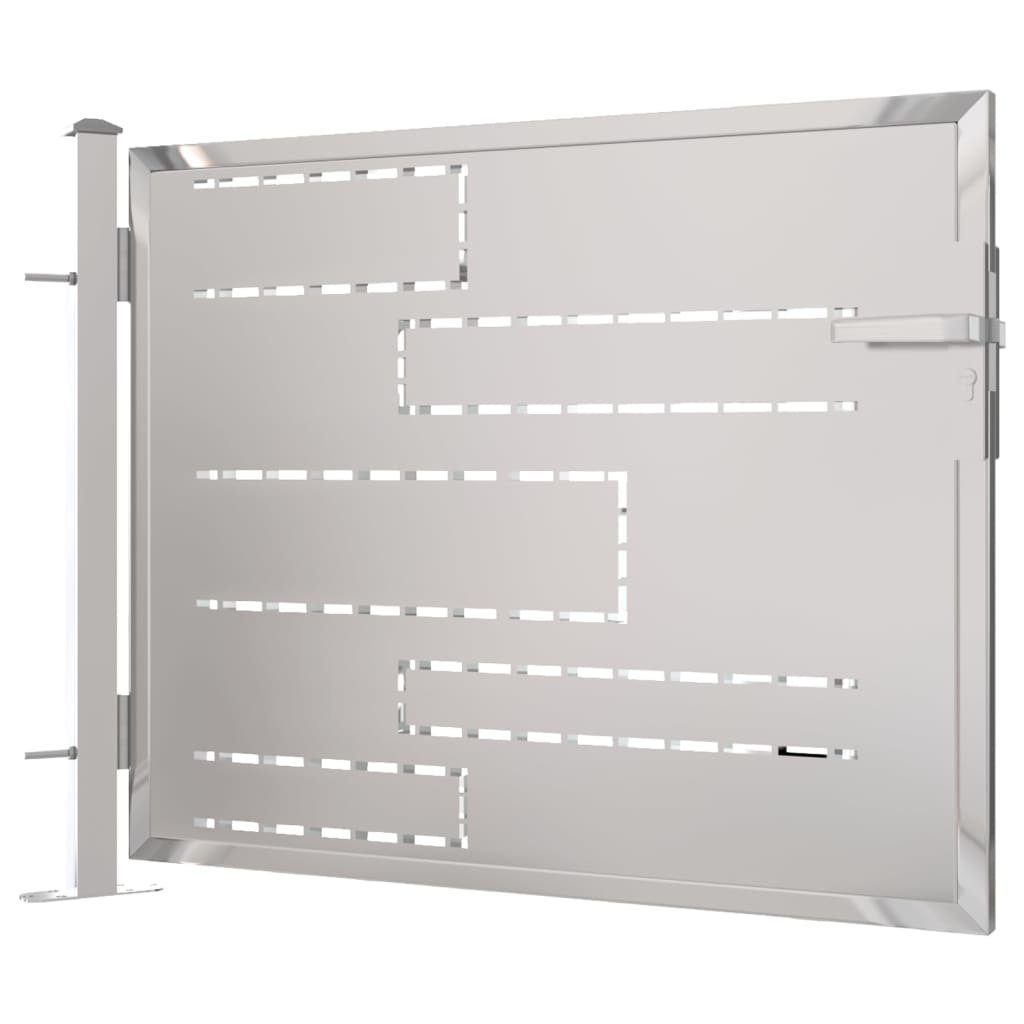 vidaXL Gartentor Gartentor 100x75 cm Edelstahl