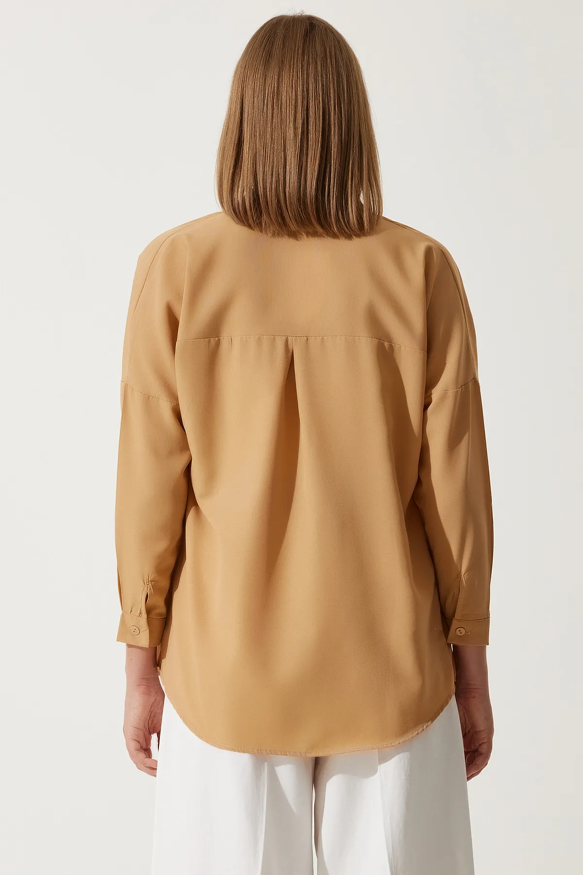 Happiness İstanbul  Hemd - Beige - Oversized