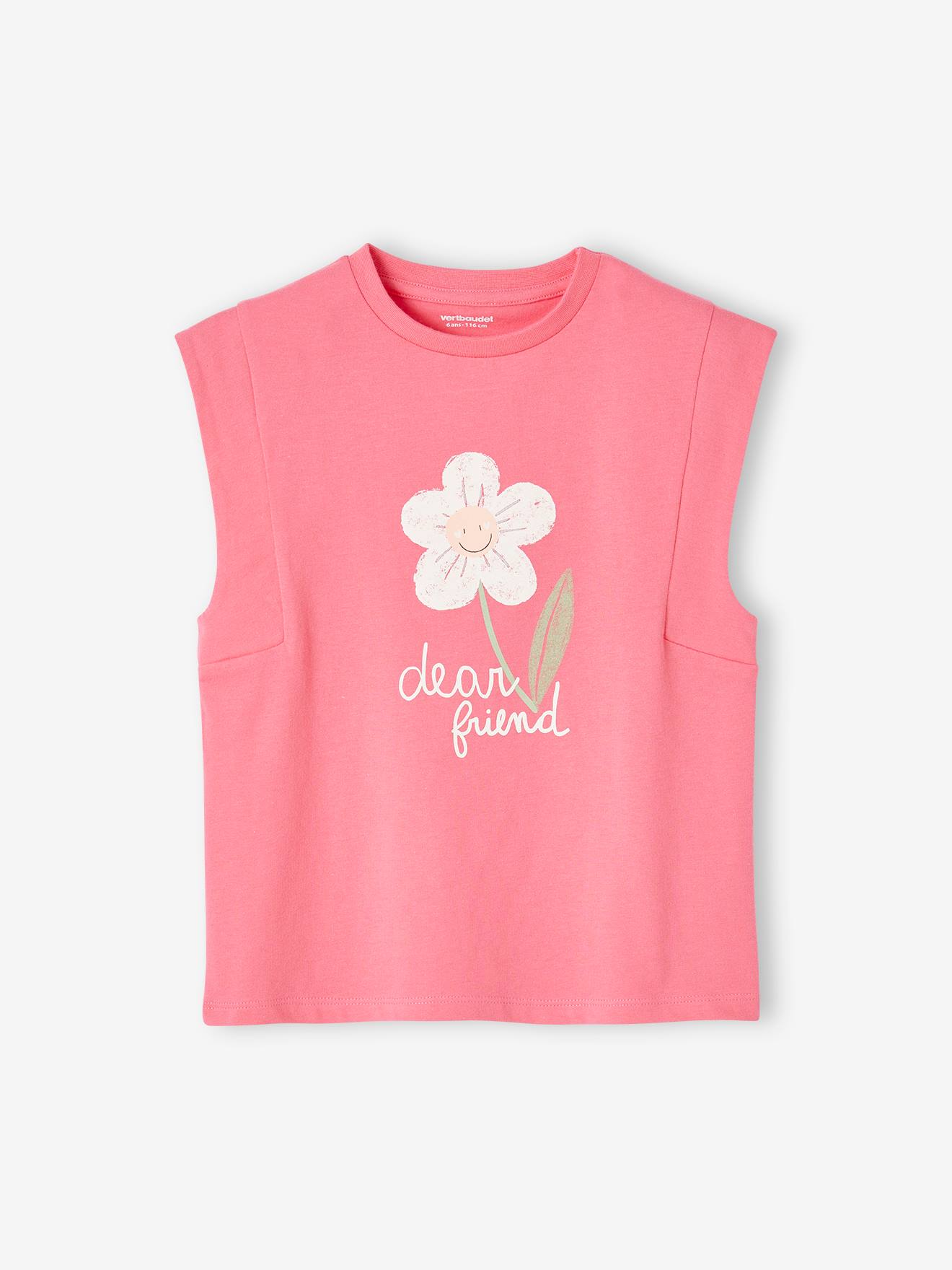 Vertbaudet Mädchen T-Shirt, Paradiesvogel Oeko-Tex - bonbon rosa