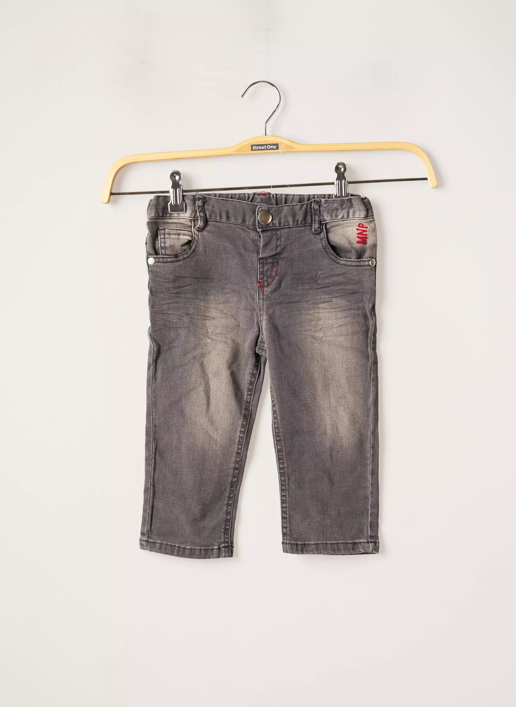Mini Pan Jeans Coupe Droite Garcon couleur gris