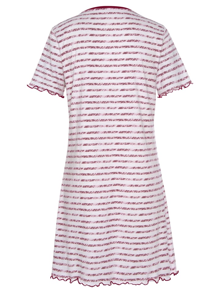 VIVANCE DREAMS Sleepshirt in pink-rot-gestreift günstig kaufen
