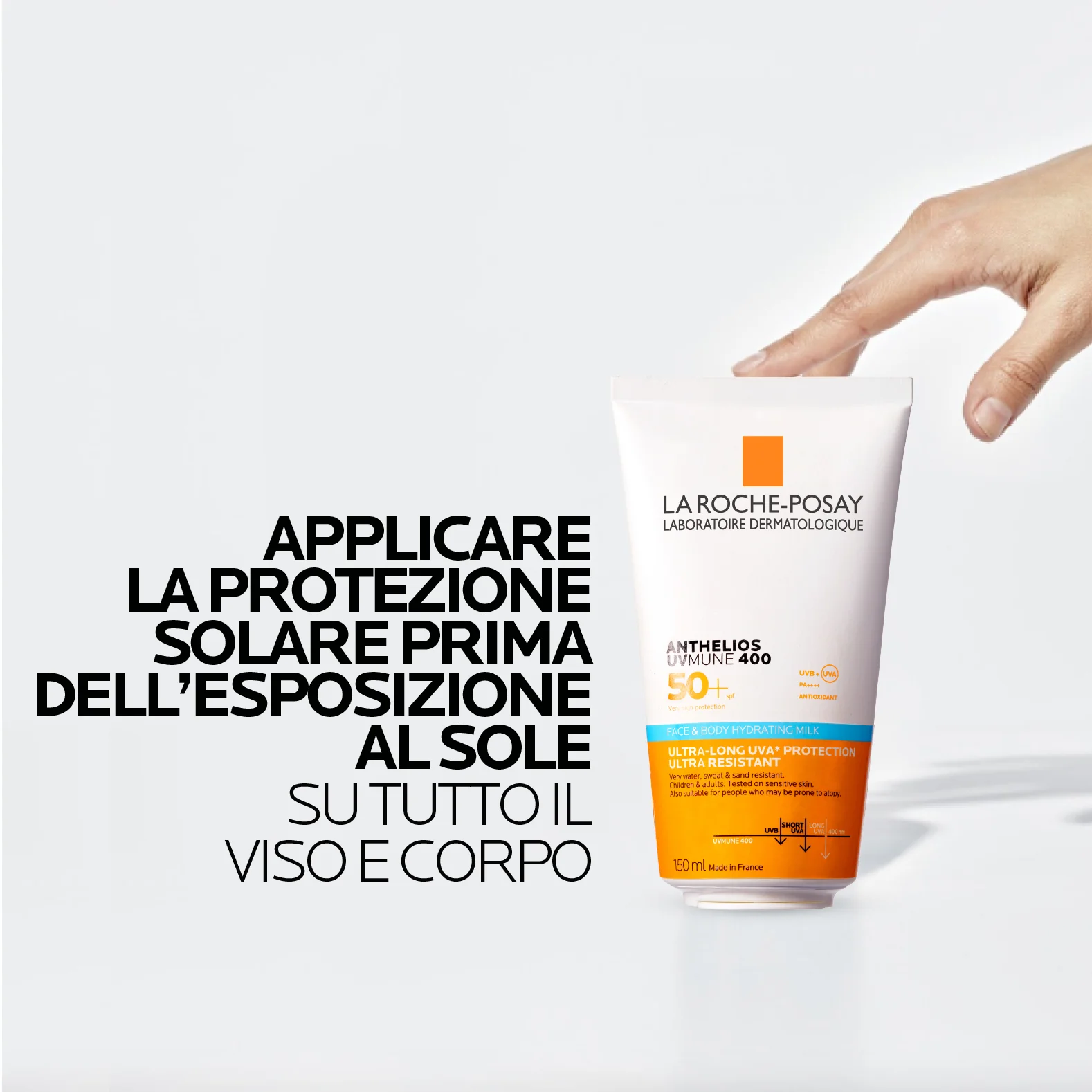 Anthelios UVMune 400 Γαλάκτωμα Προσώπου και Σώματος SPF50+ - Αντηλιακό γαλάκτωμα σώματος υψηλής προστασίας, Αντηλιακό γαλάκτωμα προσώπου υψηλής προστασίας.