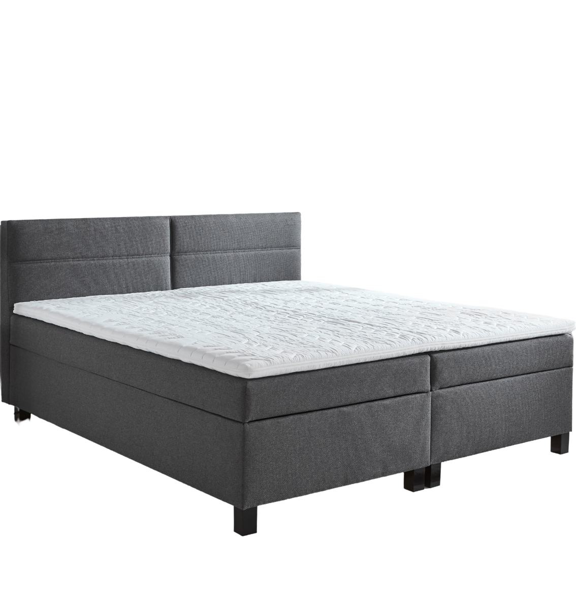 Sun Garden Boxspringbett Cresco mit Bettkasten Anthrazit 180 x 200 cm
