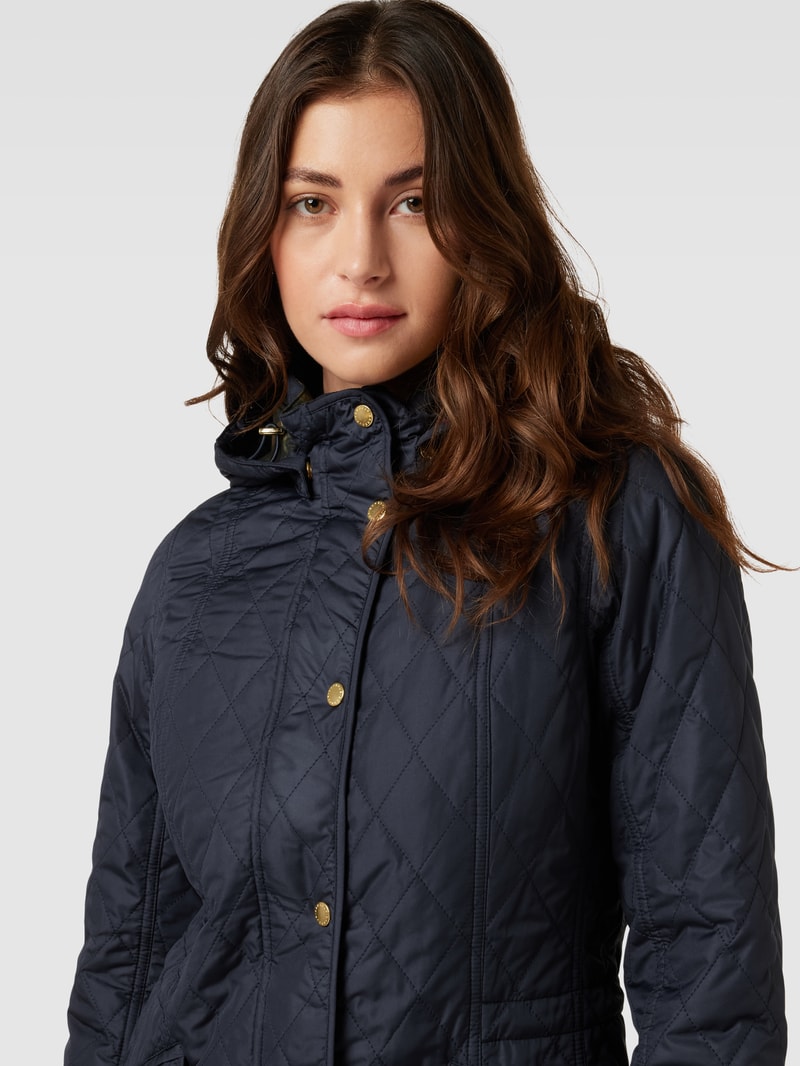 Steppjacke mit abnehmbarer Kapuze Modell 'MILLFIRE' in marineblau