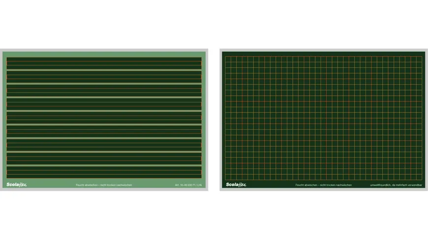 Scolaflex Schülertafel Lineatur 1 - Rückseite kariert