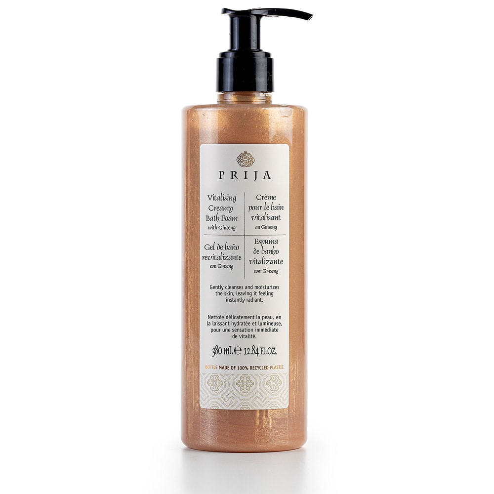 prija CRÈME POUR LE BAIN VITALISANT AU GINSENG, EN FLACON 380 ML EN PET RECYCLE' Bain Mousse