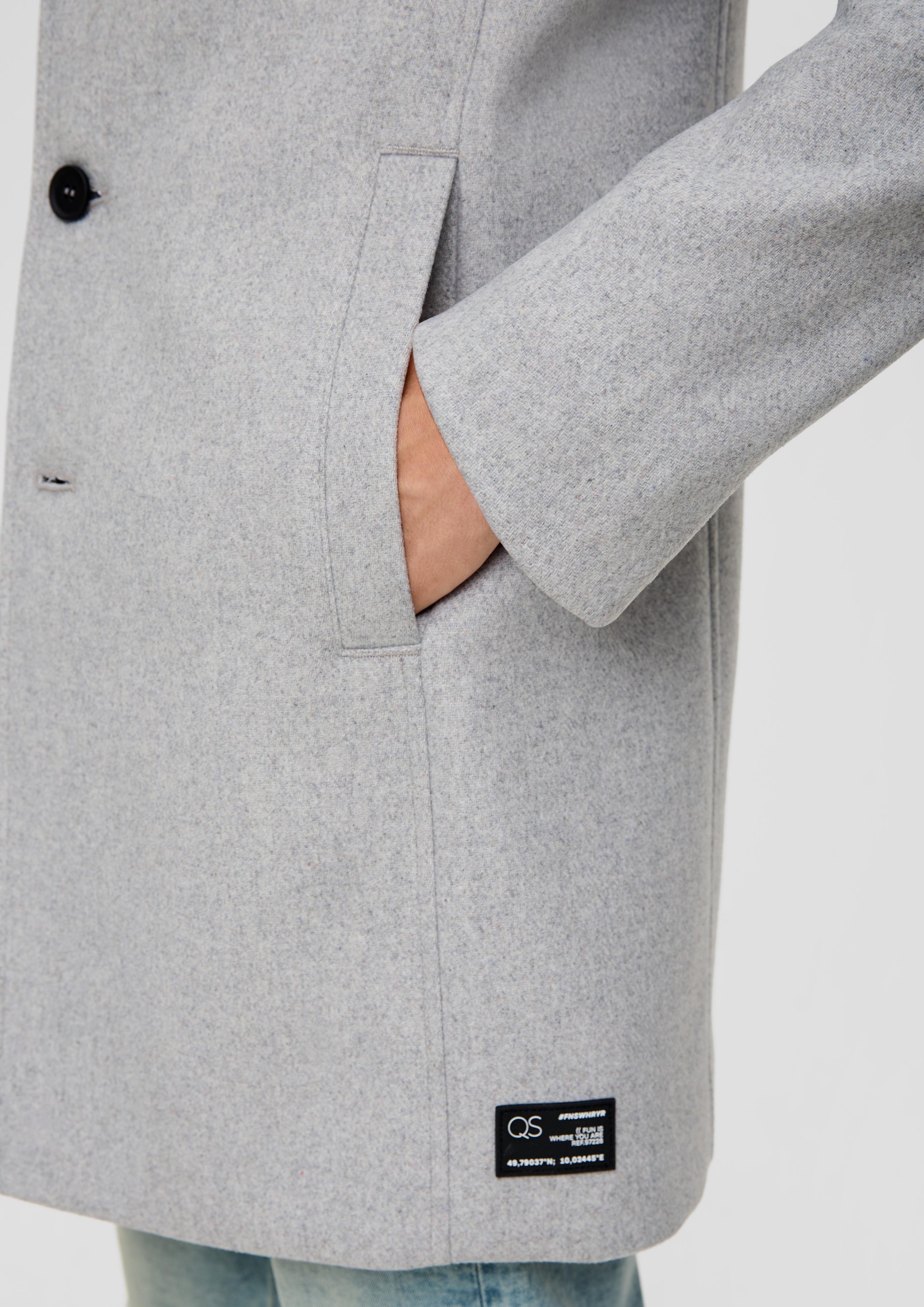 Twill-Mantel aus Wollmix  2133571-9400