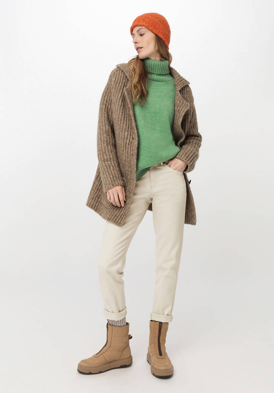 Pullover aus Alpaka mit Bio-Schurwolle