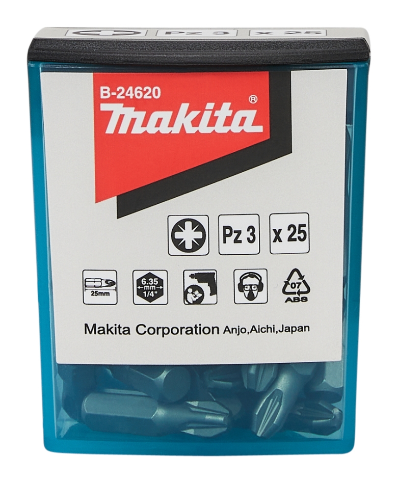 Makita tillbehör B-24620 Schroefbit PZ3 x 25 mm per 25 st
