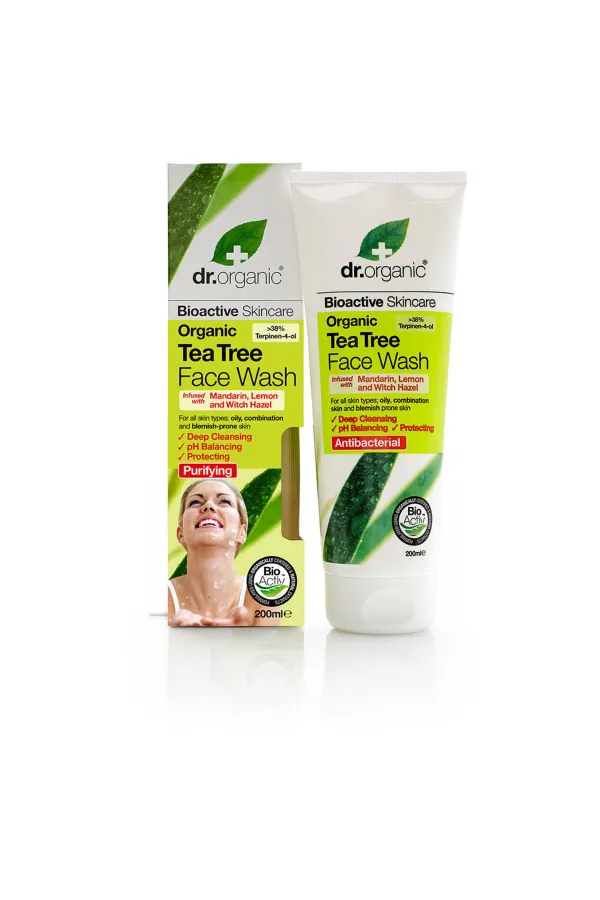 Dr. Organic  Bioaktives Bio-Teebaum-Gesichtswaschmittel Dr. Organic 200 ml