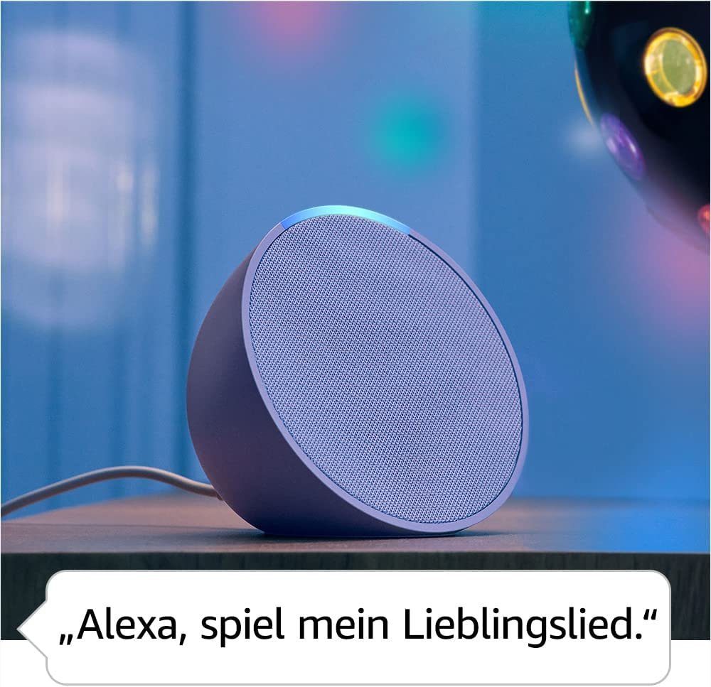 Amazon Echo Pop 2023, Alexa, Weiß, 15 W, voller Klang Bluetooth-Lautsprecher (WLAN (WiFi)