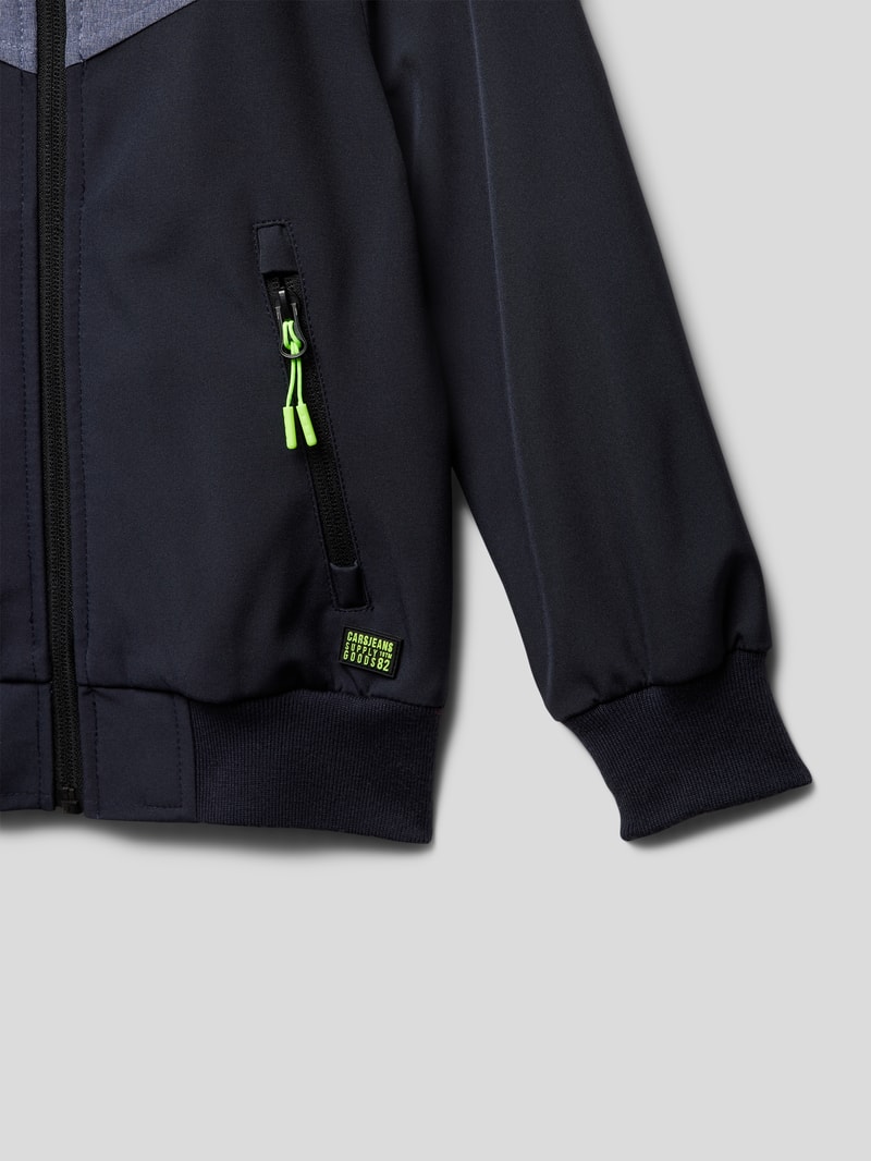 Jacke mit Reißverschlusstaschen Modell 'Reshamm' in marineblau
