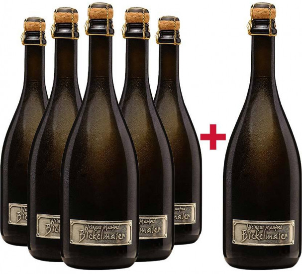 5+1 Paket Oestricher Lenchen Riesling Winzersekt brut - Weingut Bickelmaier