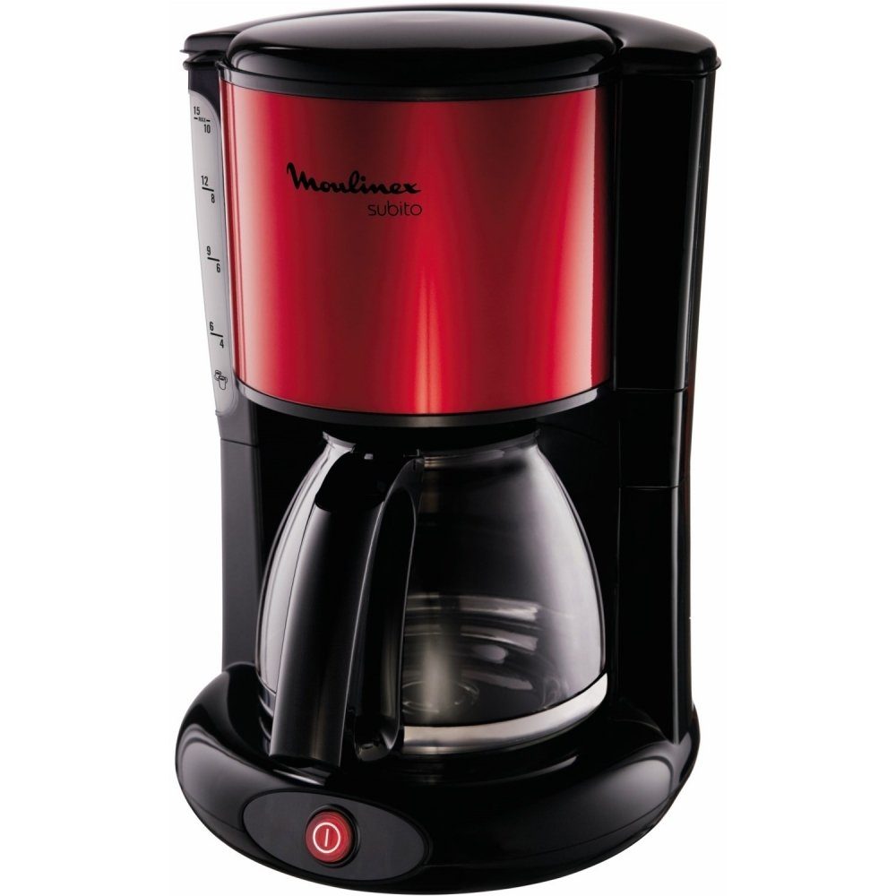 Moulinex Filterkaffeemaschine FG360D Subito - Filterkaffeemaschine - rot metallic/schwarz