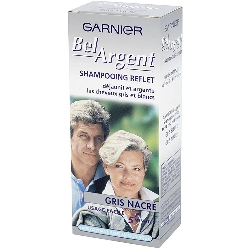 Garnier Shampoing Reflet Déjaunissant Gris Nacré 40Ml Shampooing
