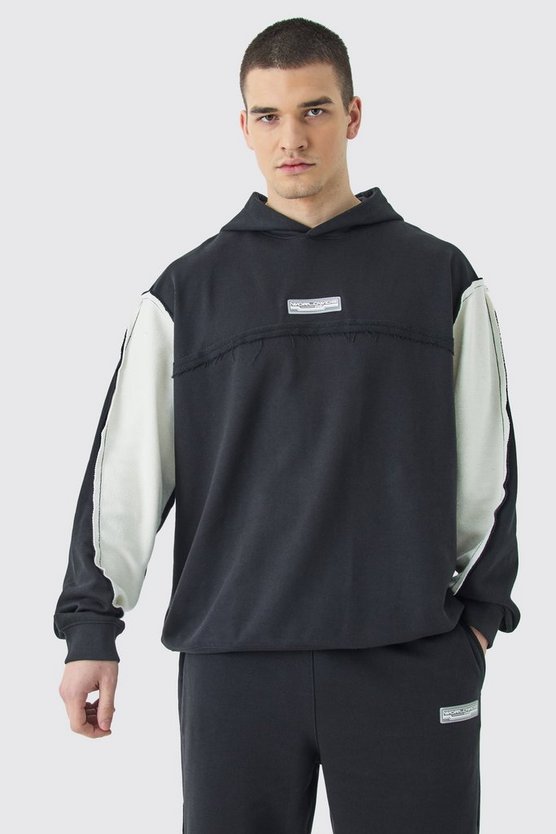 Tall Oversize Hoodie mit rohem Saum
