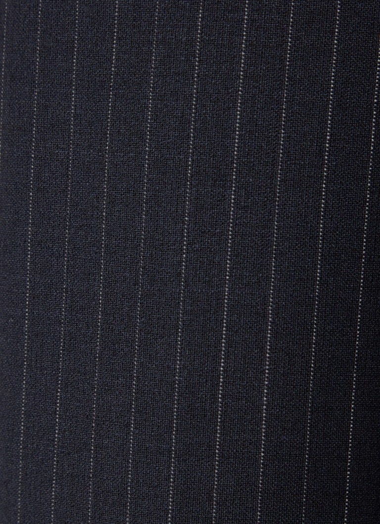 Pantaloni ba&sh cu talie înaltă și croială largă, de culoare fistic, confecționați din amestec de lână cu dungi de cea mai înaltă calitate.