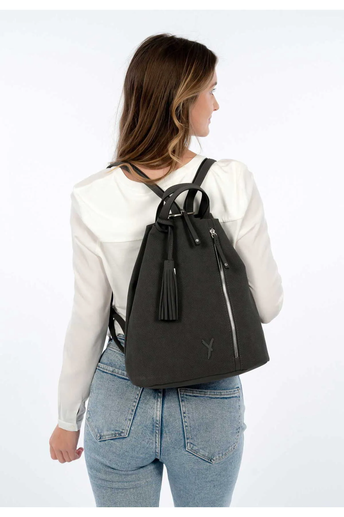 SURI FREY  Rucksack - Grau - Unifarben