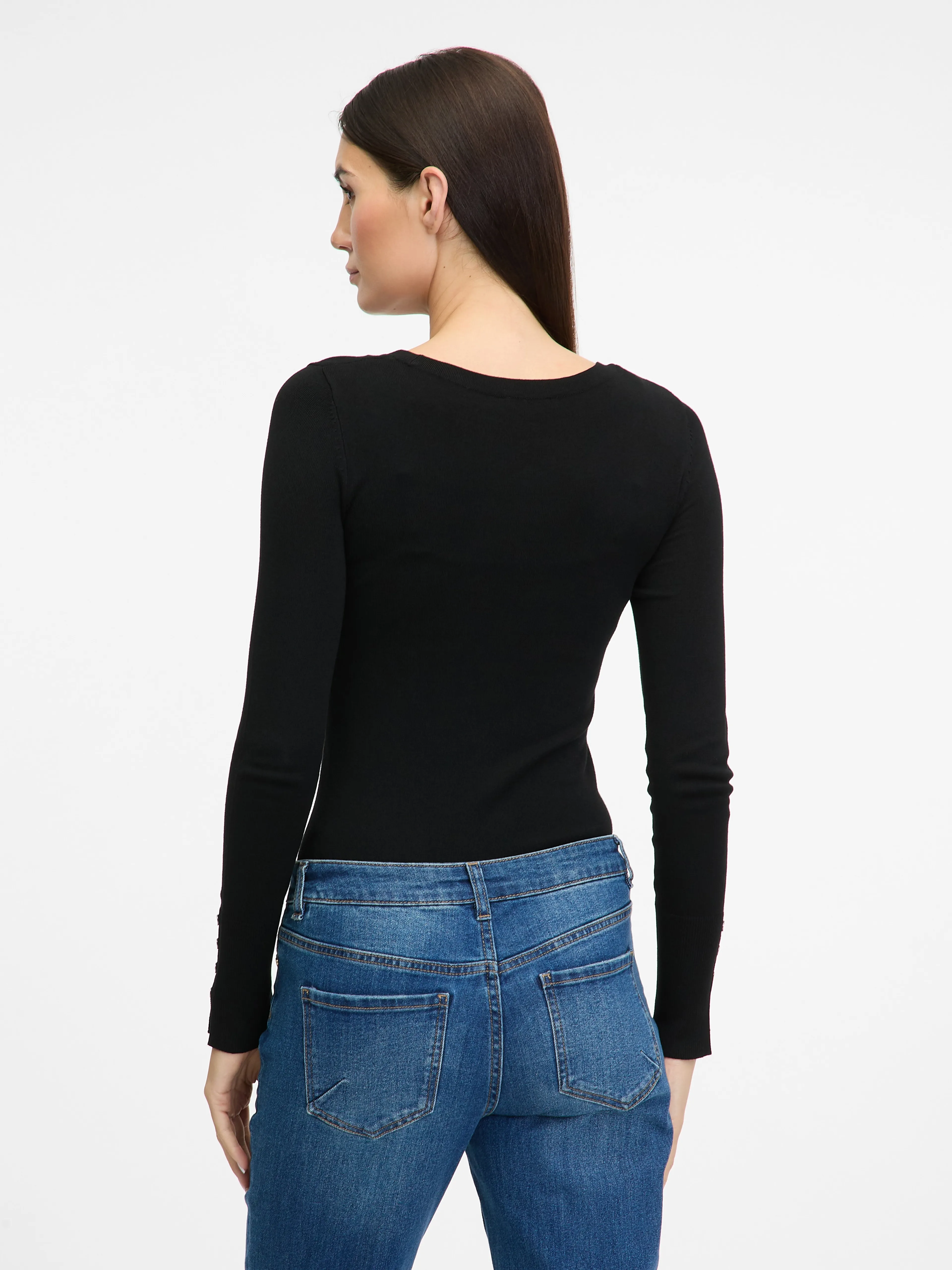 Schwarzer leichter Damen-Pullover ORSAY