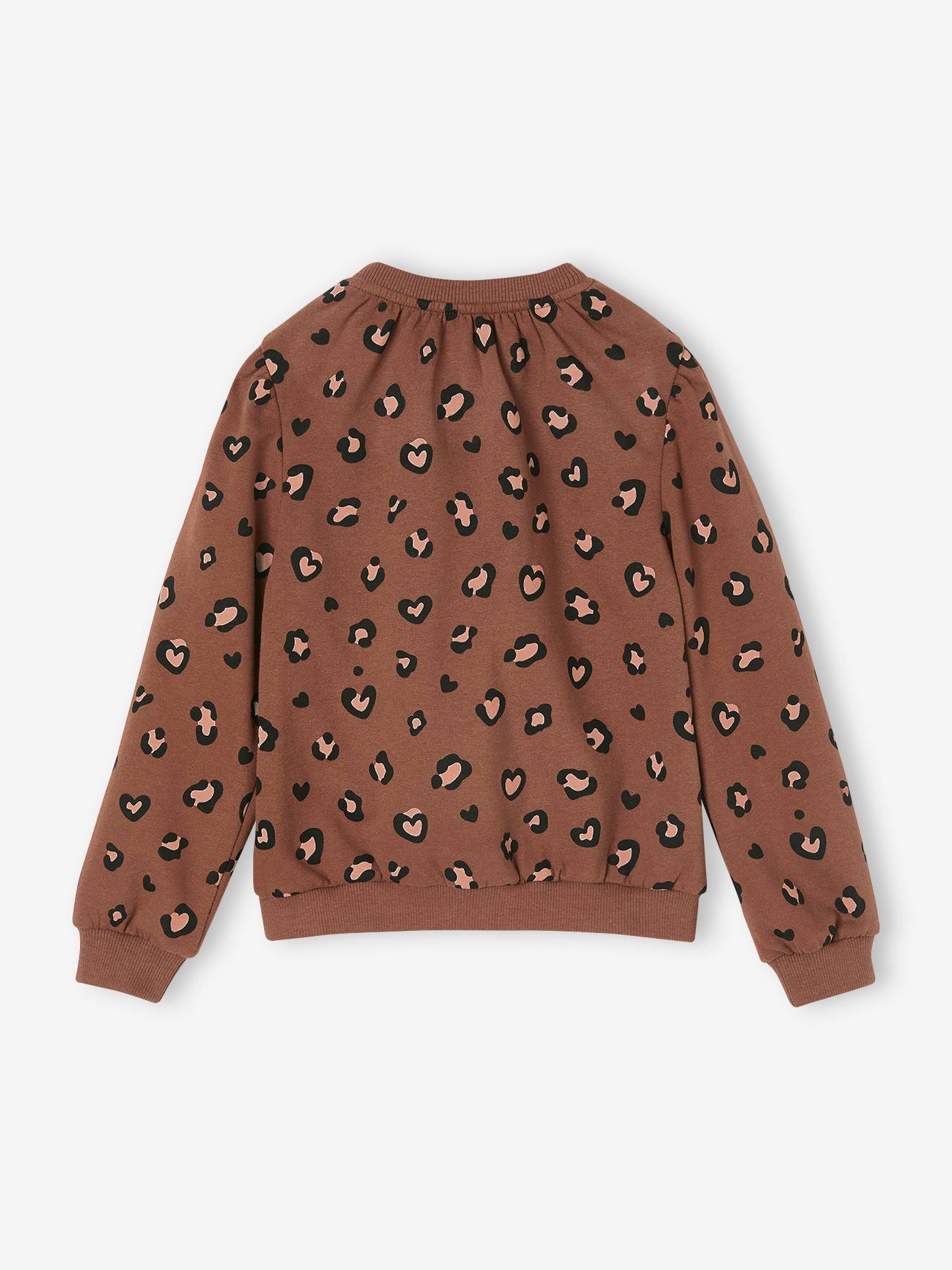 Sweat graphique fille chocolat