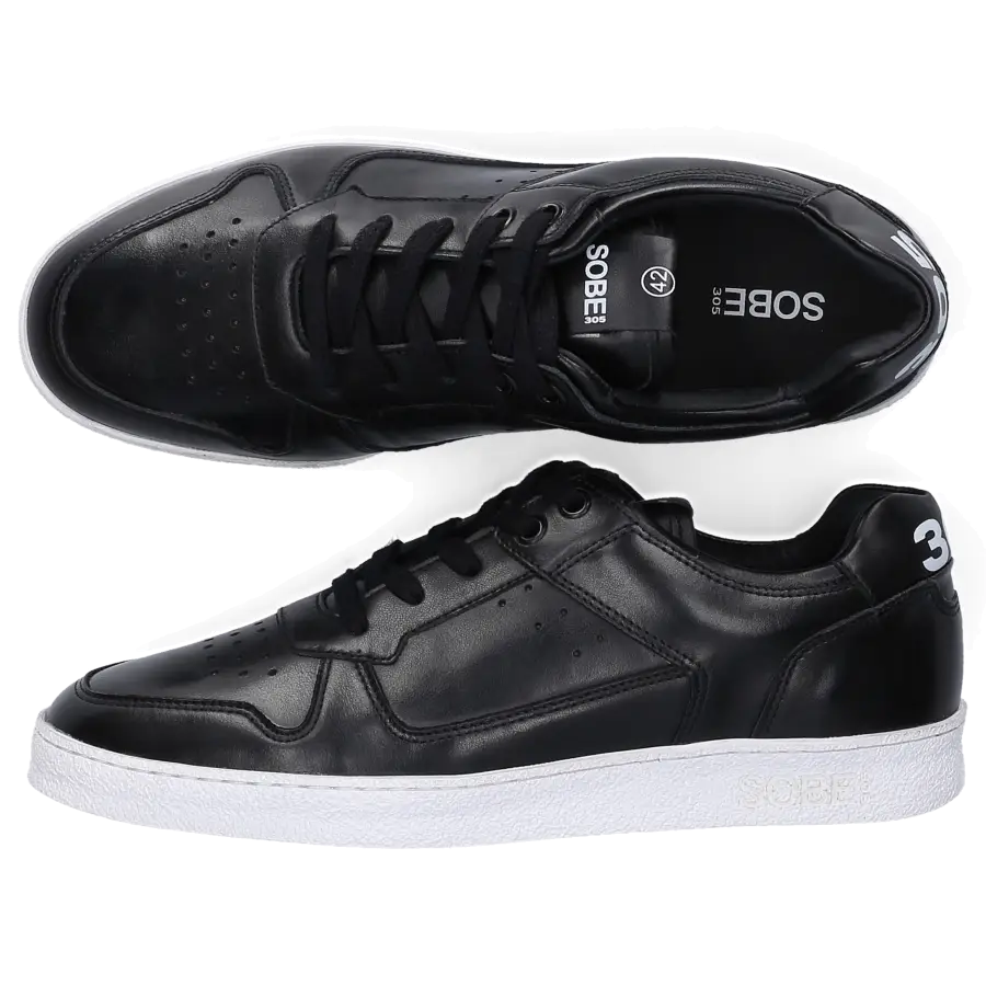 305 SOBE - Sneaker low DELANO Kalbsleder - schwarz