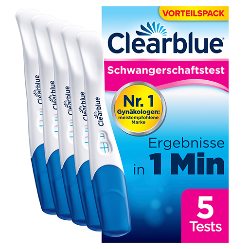 CLEARBLUE Schwangerschaftstest schnelle Erkennung  5 St  Test