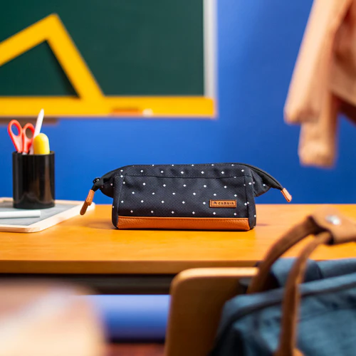 Lombard Street navy blue school pencil case