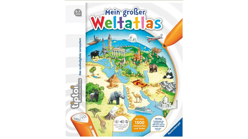 Ravensburger Buch - Wieso? Weshalb? Warum? - tiptoi - Mein großer Weltatlas