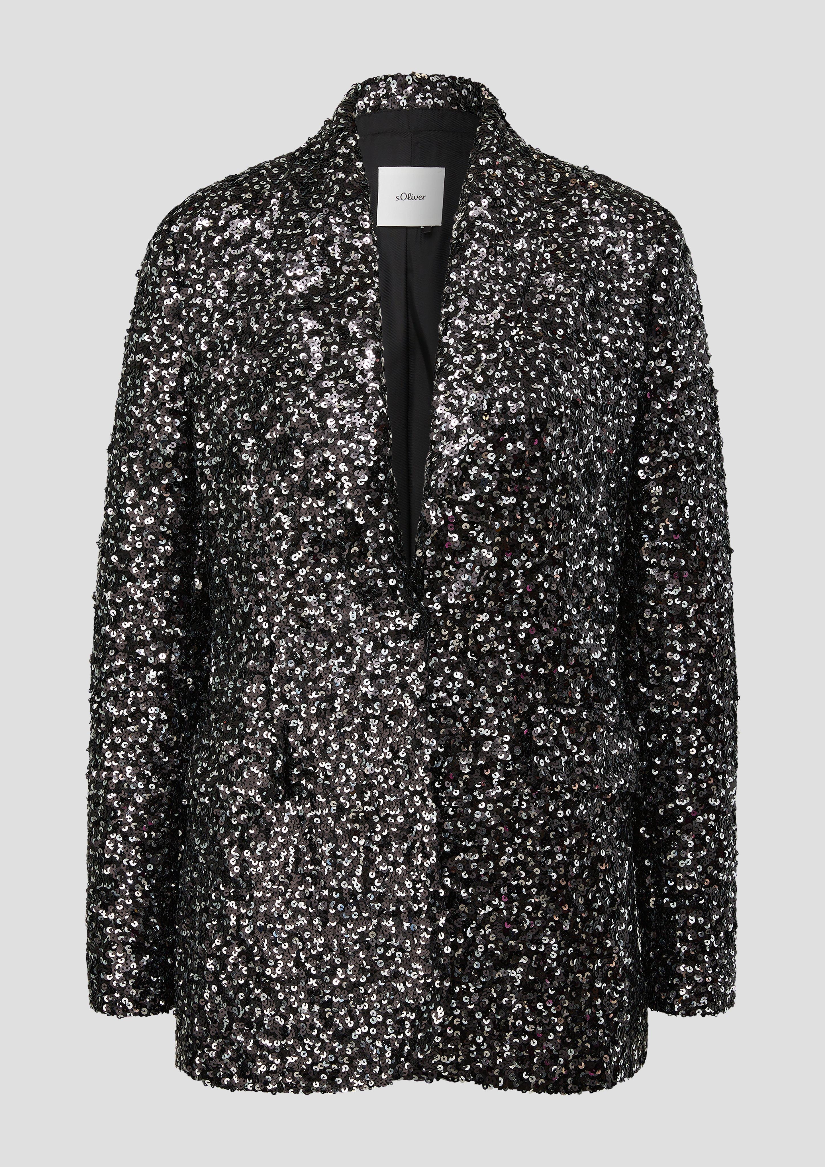 Klassischer Blazer mit Pailletten  2136837-9999