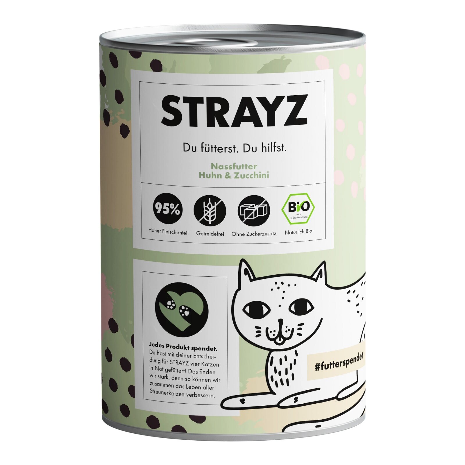 STRAYZ Nassfutter STRAYZ BIO 6x400g Huhn & Zucchini