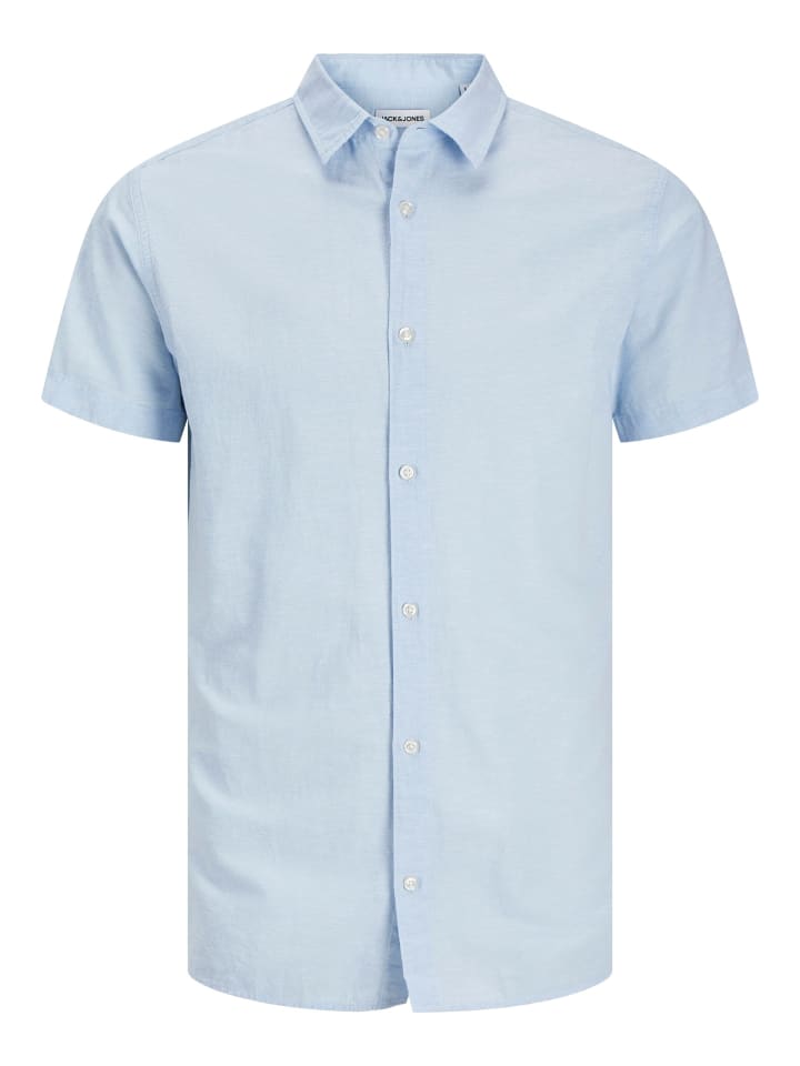 JACK & JONES Junior Kurzarmhemd JJBREEZE LINEN BLEND SHIRT JNR in chambray blue günstig kaufen