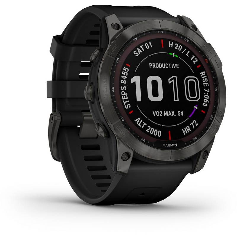 Garmin fenix 7X Sapphire Solar Titan Sportuhr
