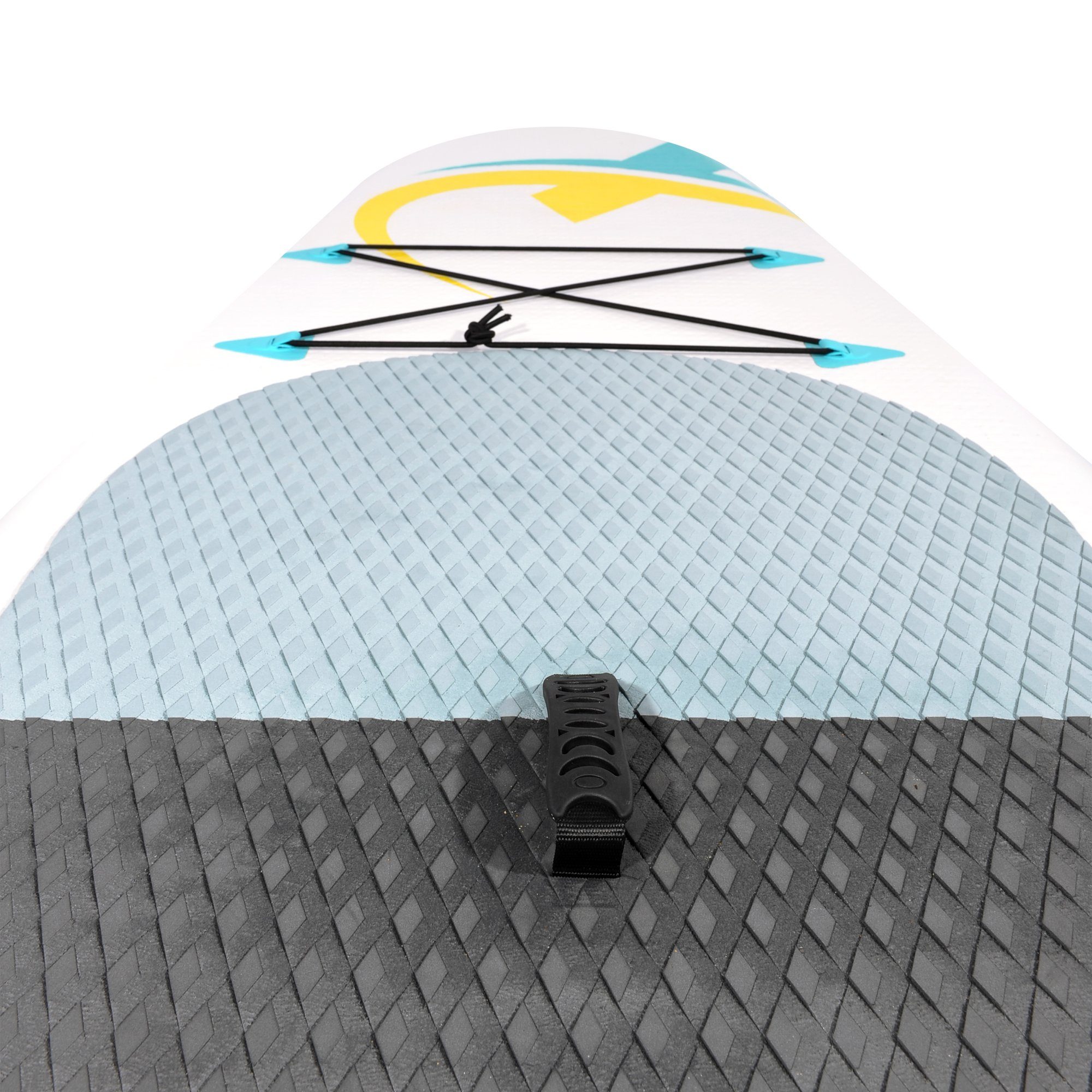 NEMAXX Inflatable SUP-Board, Nemaxx PB320 Stand up Paddle Board 320x78x15cm, türkis/gelb - Surfbrett, Surf-Board - aufblasbar & leicht zu transportieren - inkl. Tasche, Paddel