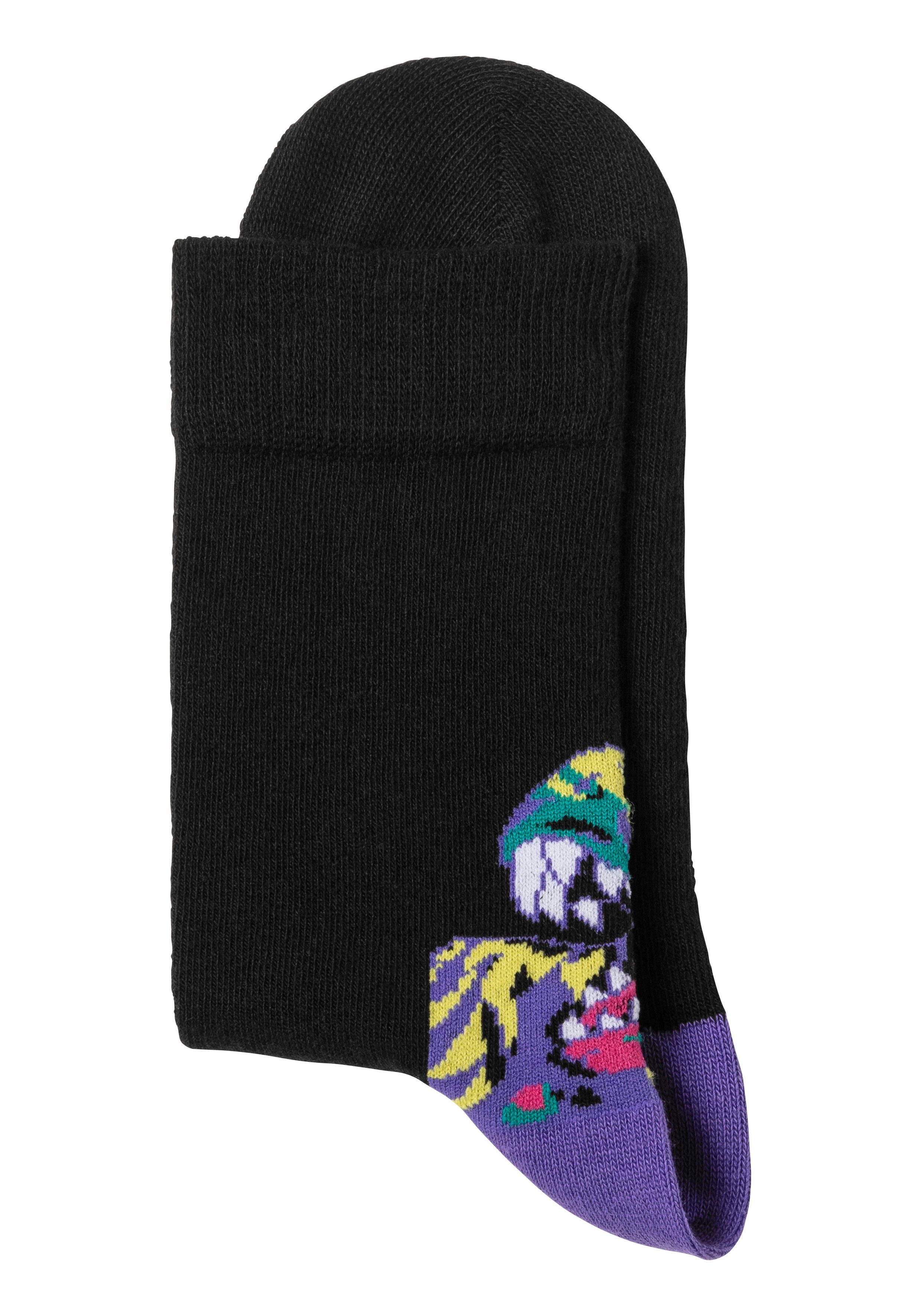 H.I.S Freizeitsocken (Packung, 5-Paar) mit farbenfrohen Dino Motive über der Ferse