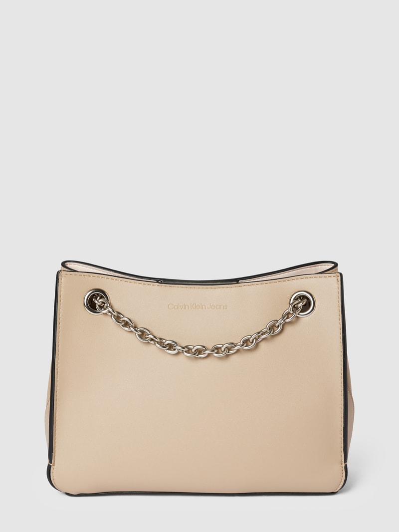 Handtasche in Leder-Optik in sand