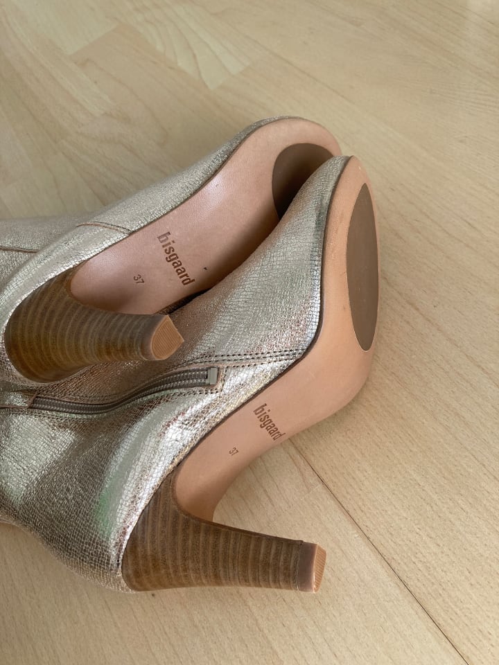 bisgaard Leder-Stiefeletten in Gold günstig kaufen 37
