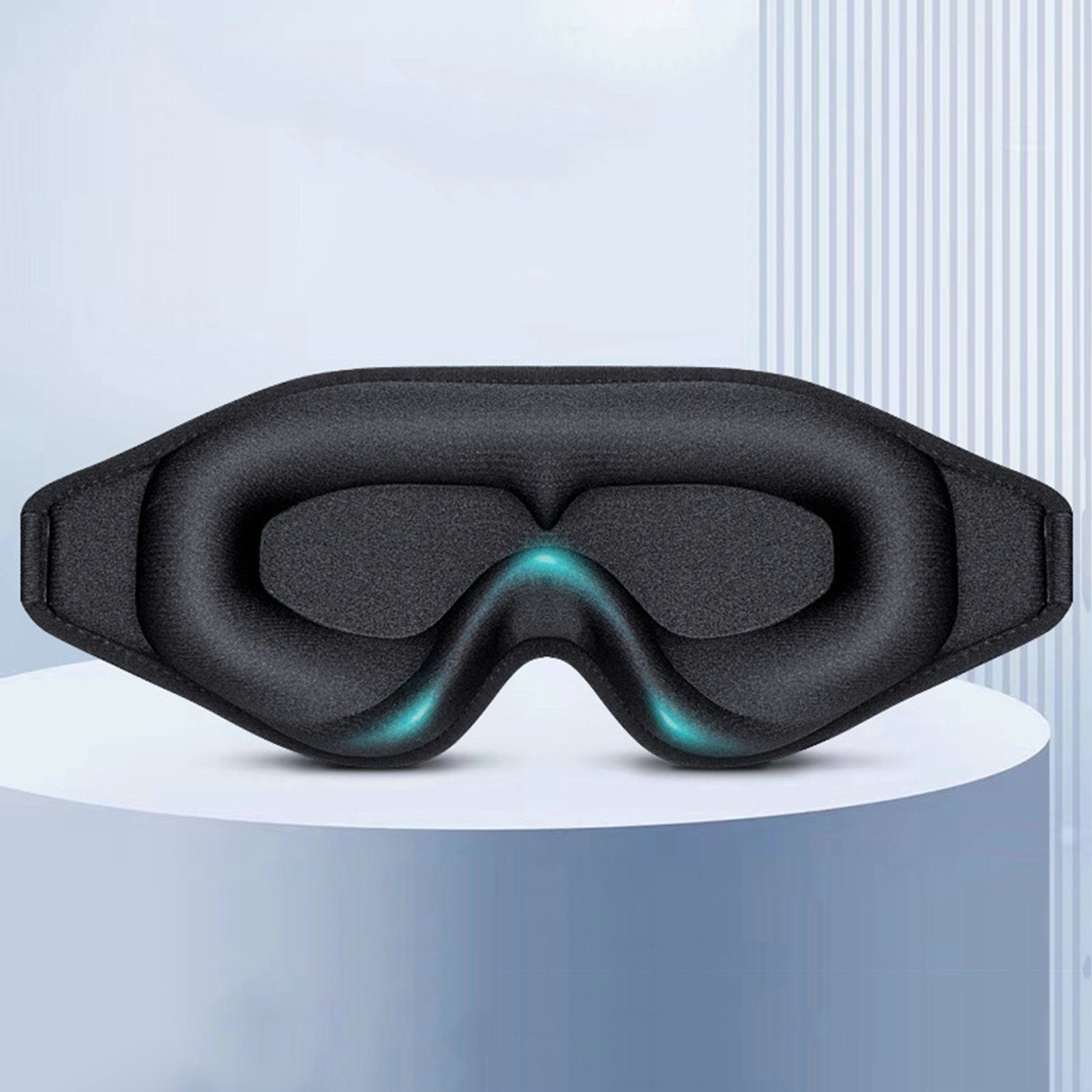 farfi Gesichtsmaske Unisex 3D verstellbare Verdunkelungs-Schlafaugenmaske, elastisch,einstellbar,atmungsaktiv,Schattierung