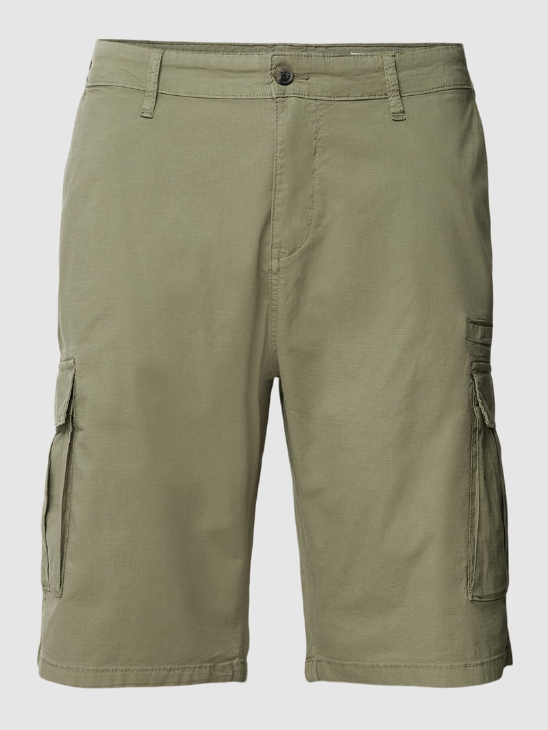 PLUS SIZE Relaxed Fit Bermudas mit Cargotaschen in olivgrün