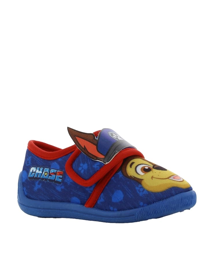 Paw Patrol Hausschuhe mit Paw Patrol Chase Motiv, in Blau, Klettverschluss günstig kaufen