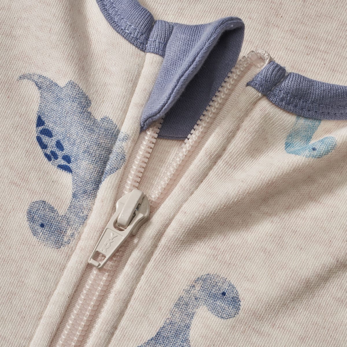 Schlafsack mit Beinen 1 TOG mit Dino-Muster, beige & blau, 100 cm, 1 St