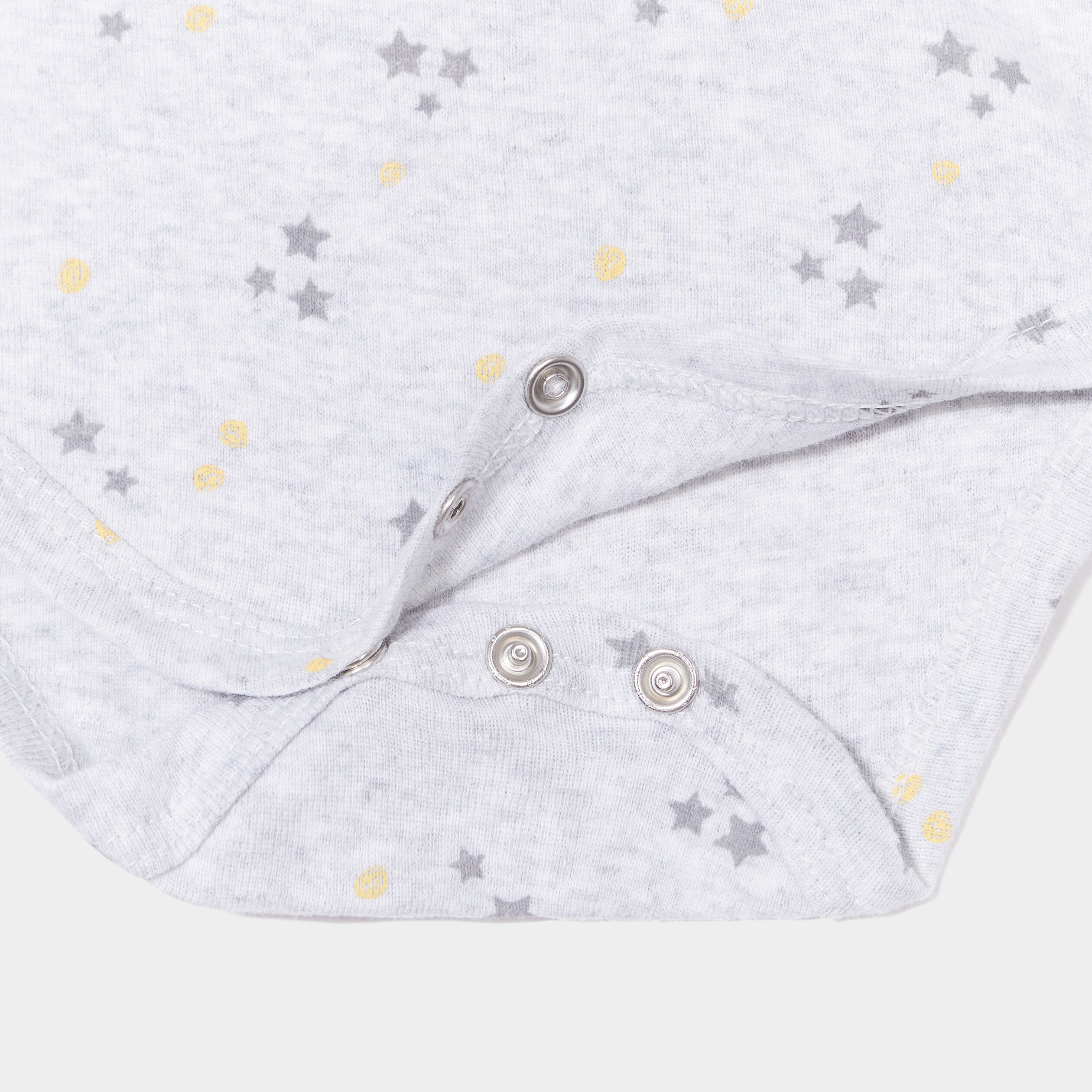 Lot 3 bodies US coton manches longues blanc mixte | La Halle