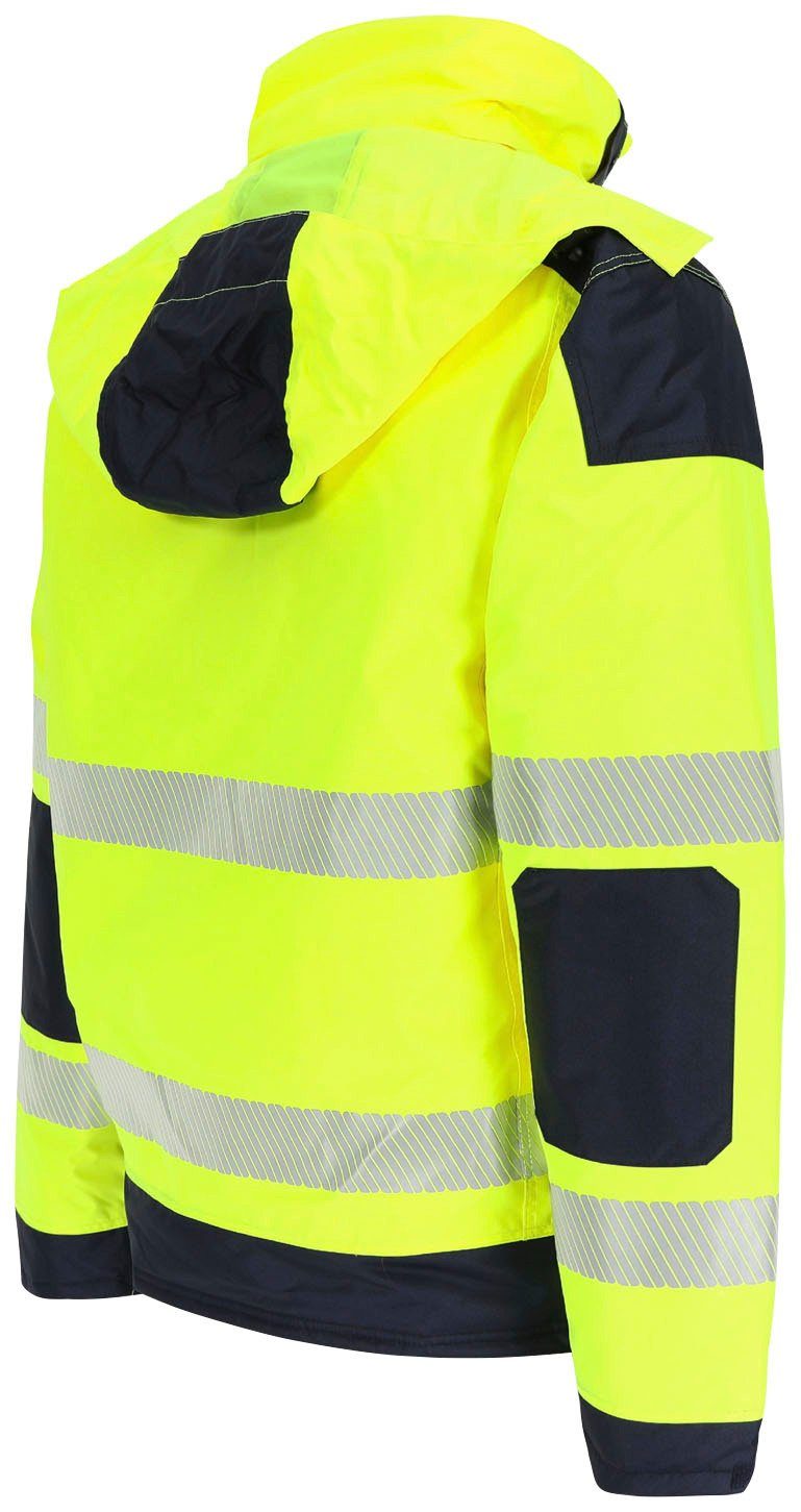 Herock Arbeitsjacke Hodor HIGH VIZ Regenjacke, atmungsaktiv, winddicht, viele Reissverschlusstaschen