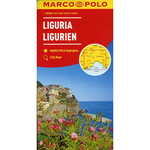 MARCO POLO Karte Ligurien 1:200 000 - Straßenkarte